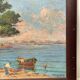 Oil on isorel, mediterranean, marine signed impressionist henri bargin