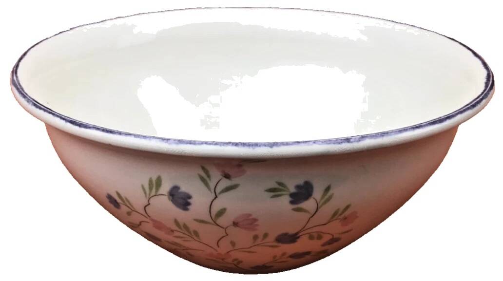 Glazed ceramic salad bowl Orchies Moulin des Loups