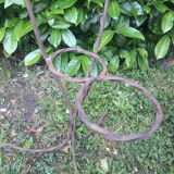 Plant holder h135cm vintage twisted iron