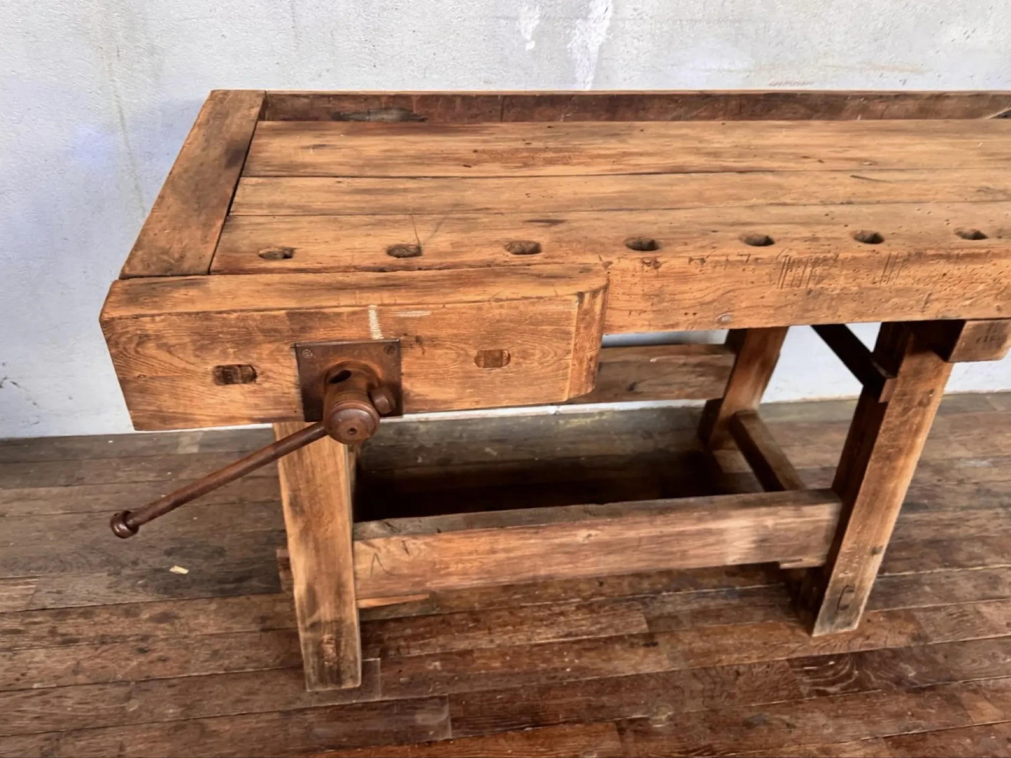 Old small carpenter's workbench from the 1920s.