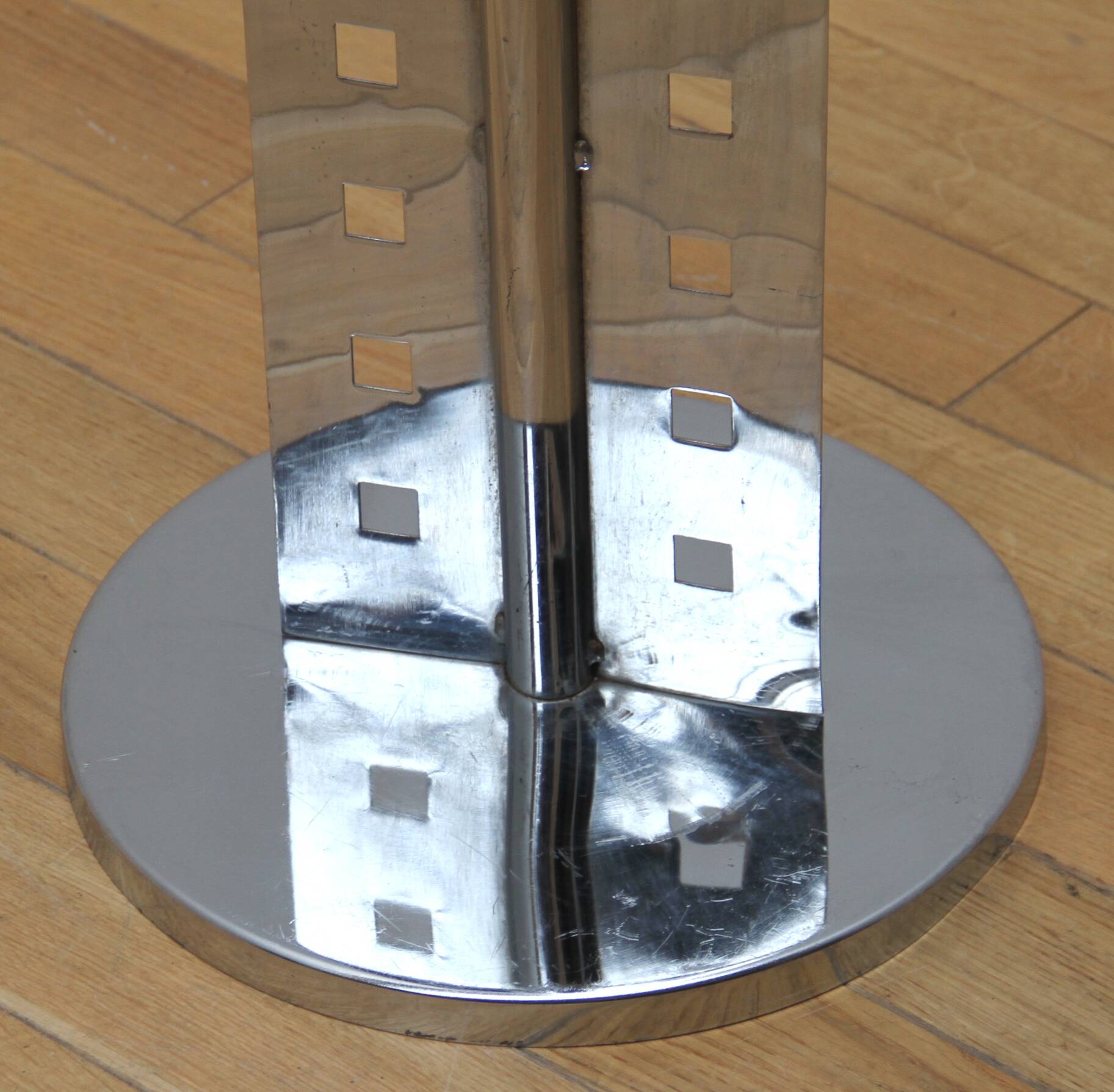 Designer stainless steel coat rack