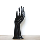 Hand ring vase black soliflore