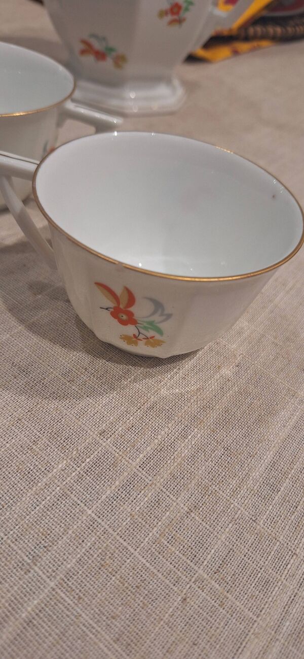 Service à café ou thé Porcelaine Epiag D.F