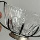 Vintage glass and silver metal sugar bowl