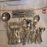 Antique flatware set for 51 place settings
