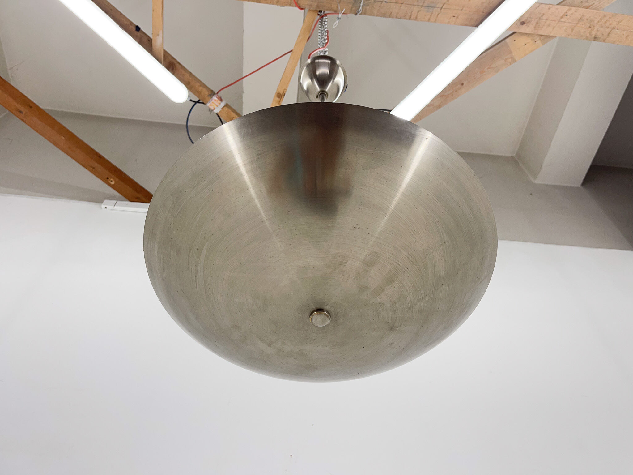 1930's Chrome Pendant Light by Designer Franta Anyz, Czechoslovakia