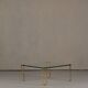 Vintage bronze and glass large coffee table by Peter Ghyczy, Germany 1970s