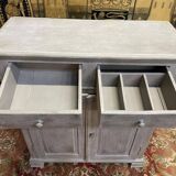 Louis Philippe high sideboard, re-painted and patinated