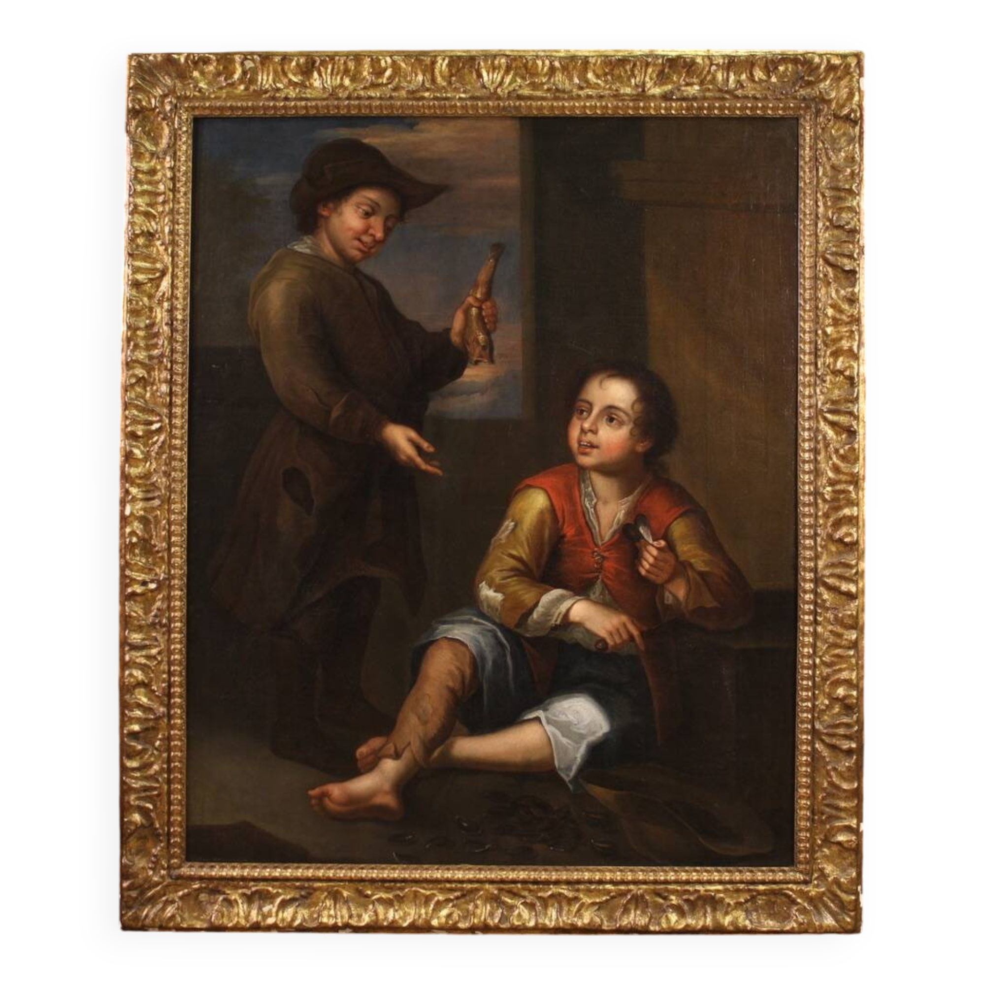 Great 18th century genre scene painting