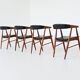 Teak chairs by Aksel Bender Madsen and Ejnar Larsen, Denmark 1960.