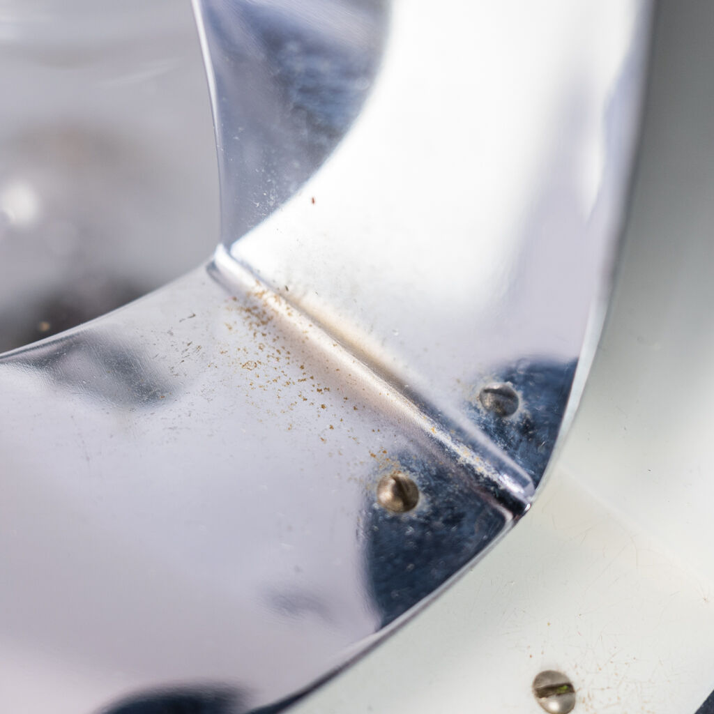 Metal round table lamp from the 70s vintage antique modern