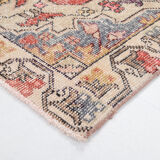 4x7 classic red vintage rug, 126x227cm