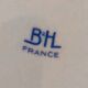 Paire de raviers BHL France en porcelaine décorée