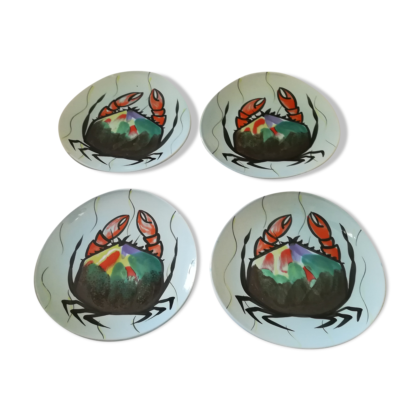 Four Crab Pornic Plates