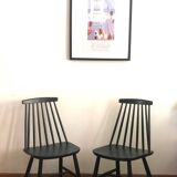 The pair of chairs in Tapiovaara style.