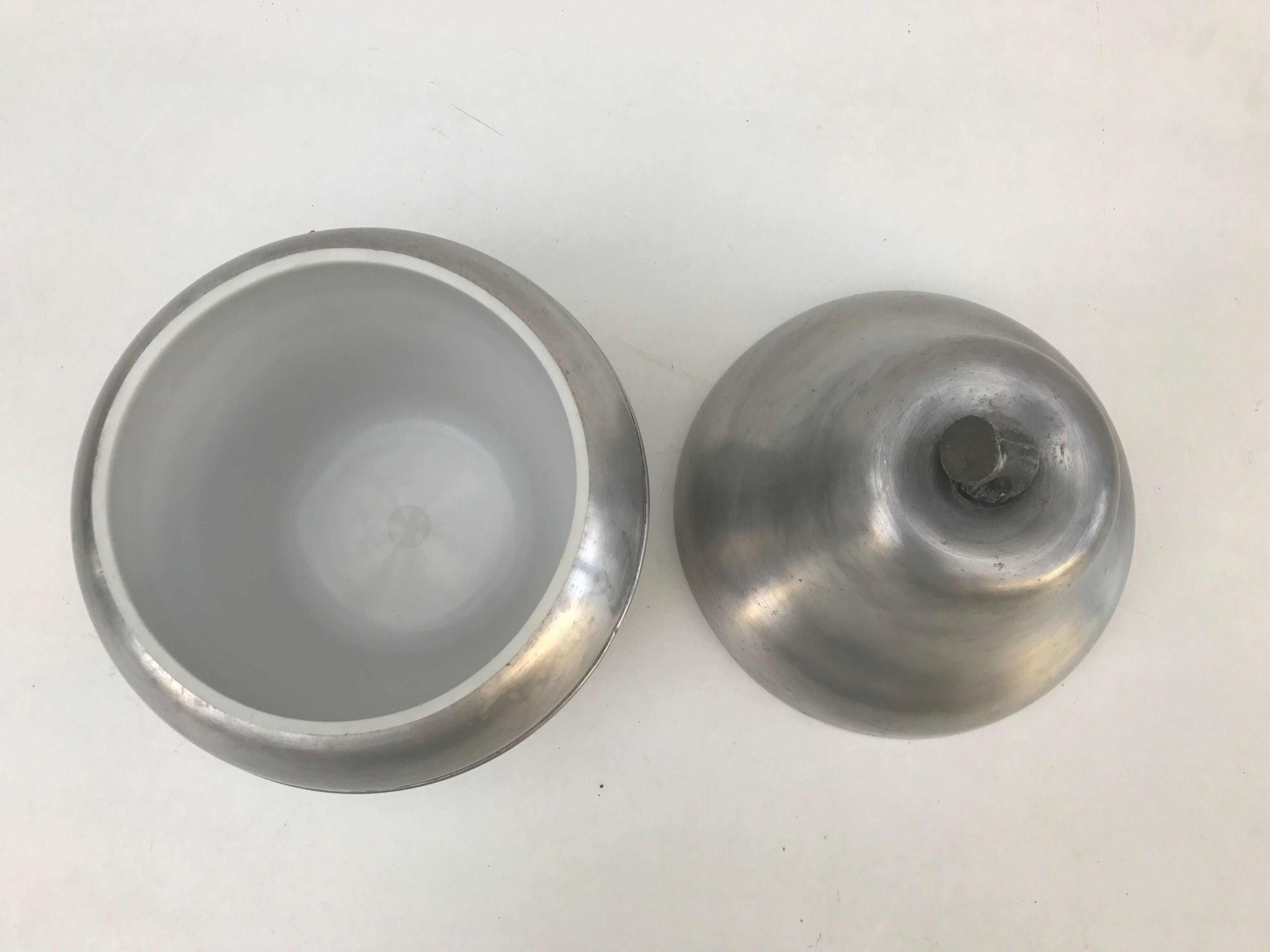 Former late 1970s grey PEAR ice bucket italy vintage