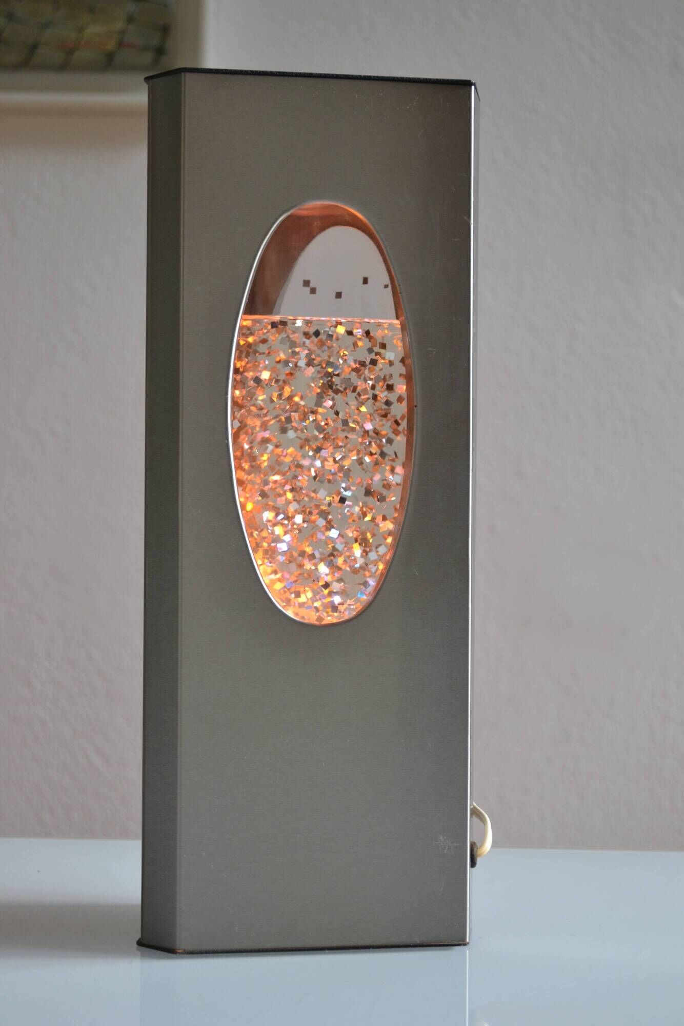 Vintage Space Age Psychedelic 70s 1970s Glitter Lamp
