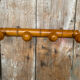 Vintage Bamboo Style Wall Coat Rack x4 Wooden Hanger #E430
