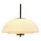 Glashütte Limburg Mushroom Pendant Light in Opal Glass and Brass