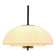 Glashütte Limburg Mushroom Pendant Light in Opal Glass and Brass