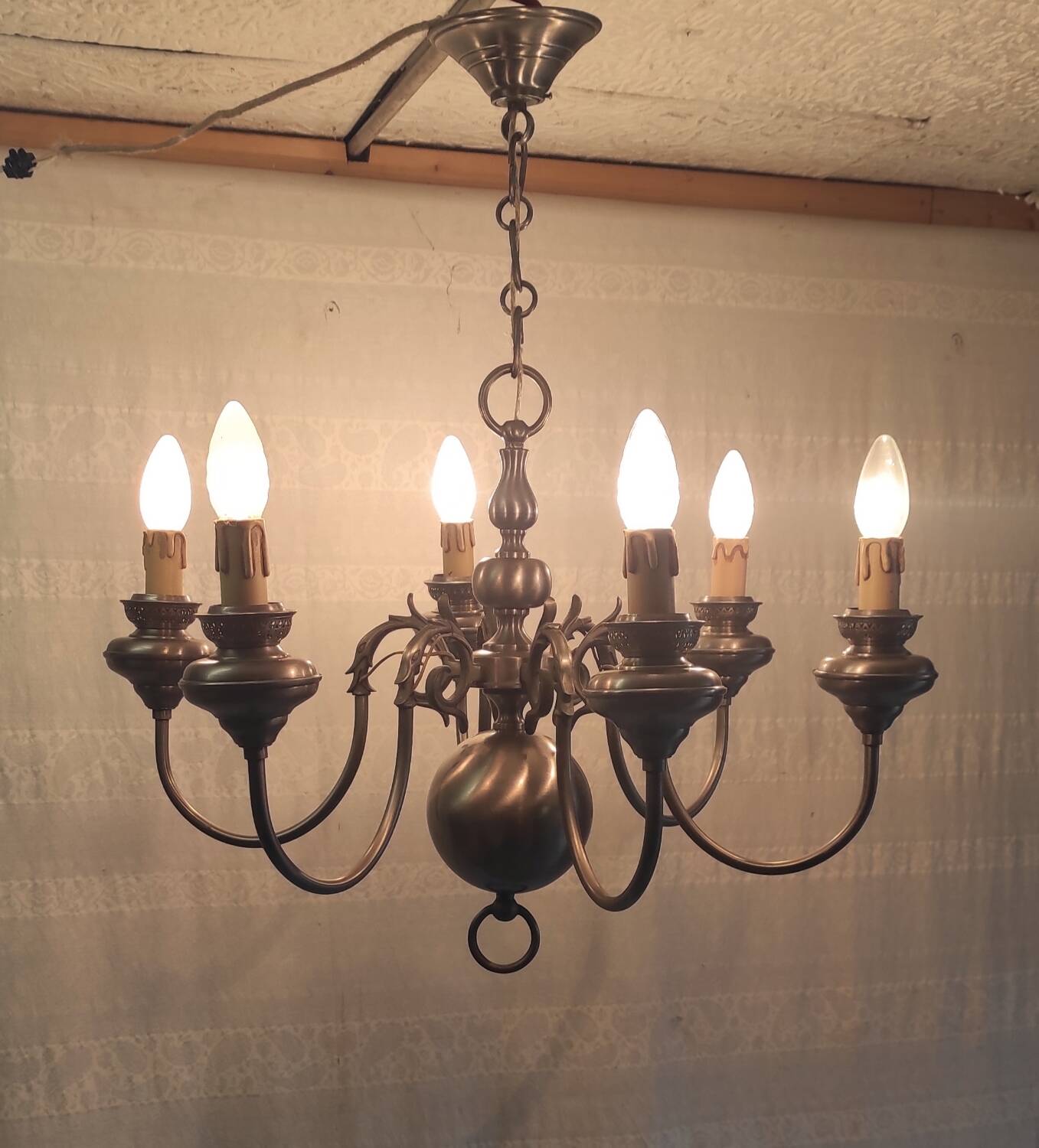 Dutch style chandelier 6 lights - mid. 20th century