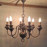 Dutch style chandelier 6 lights - mid. 20th century