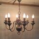 Dutch style chandelier 6 lights - mid. 20th century