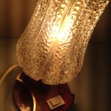 Vintage bedside lamp, tulip glass, 60s-70s
