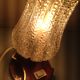 Vintage bedside lamp, tulip glass, 60s-70s