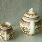 Theiere verseuse et pot a lait faience de quimper hb