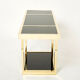 Italian console brass black opaline glass 1970s