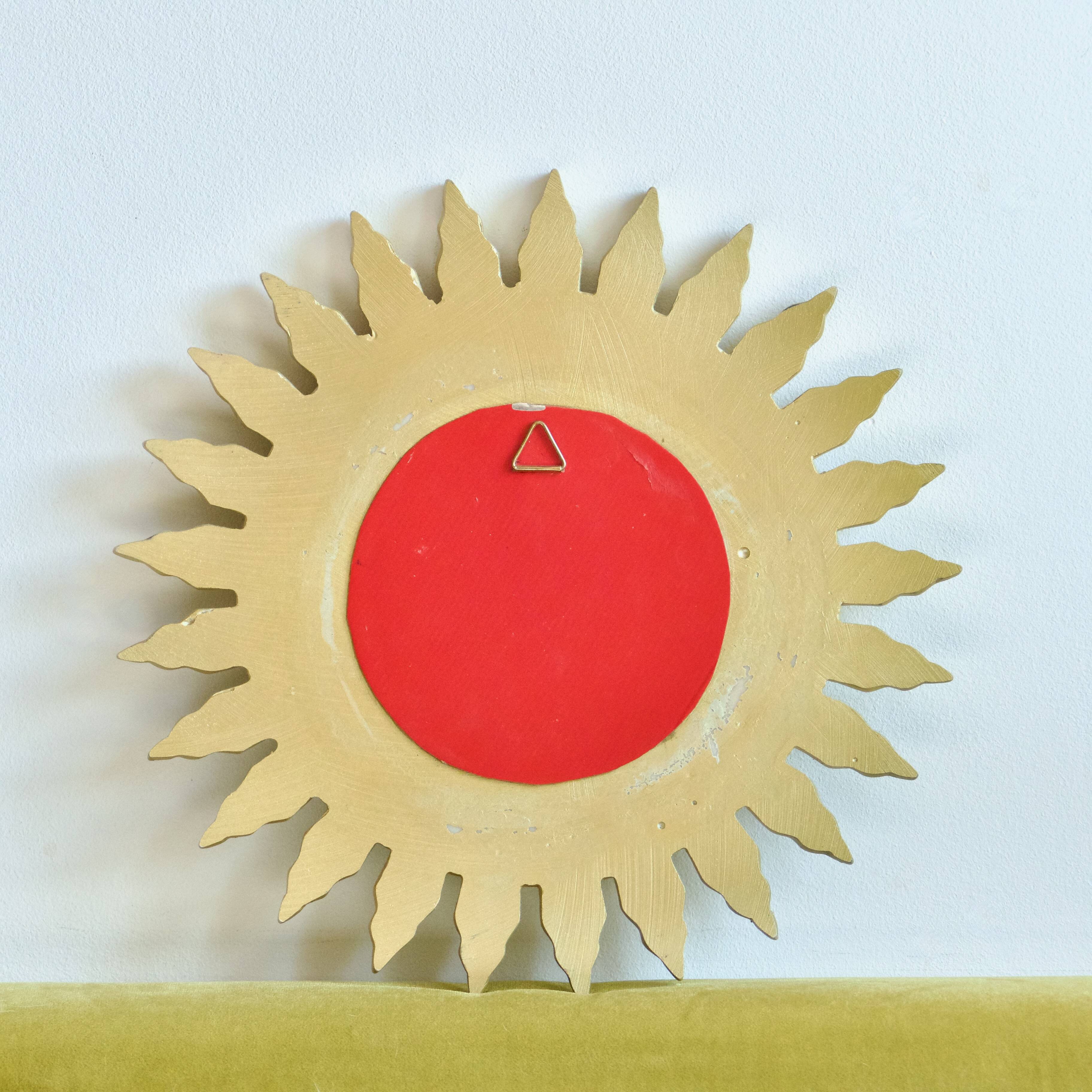 Miroir soleil vintage couleur doré