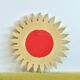 Vintage gold-colored sunburst mirror