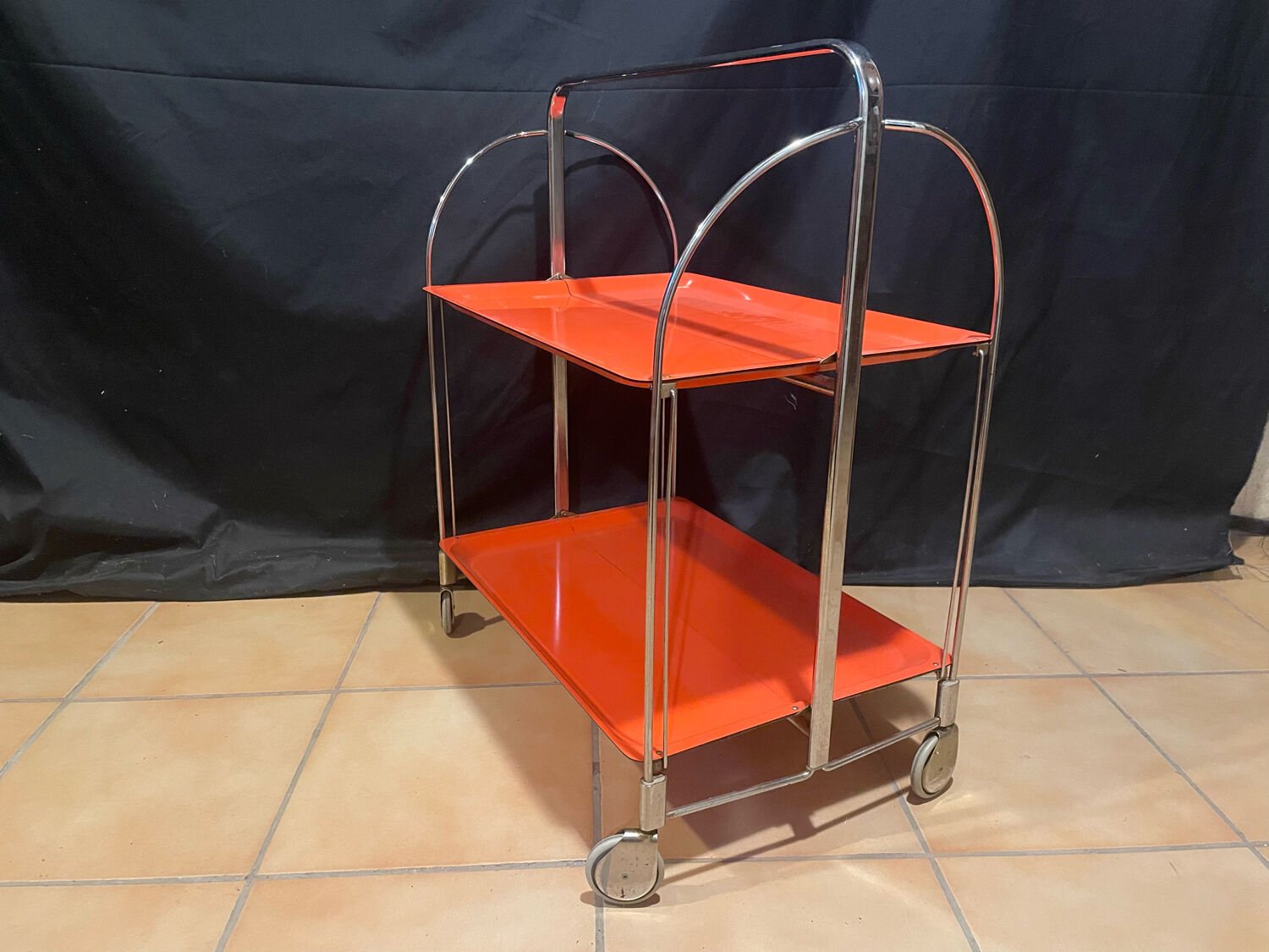 Orange folding Desert by Bremshey & Co. 1970s