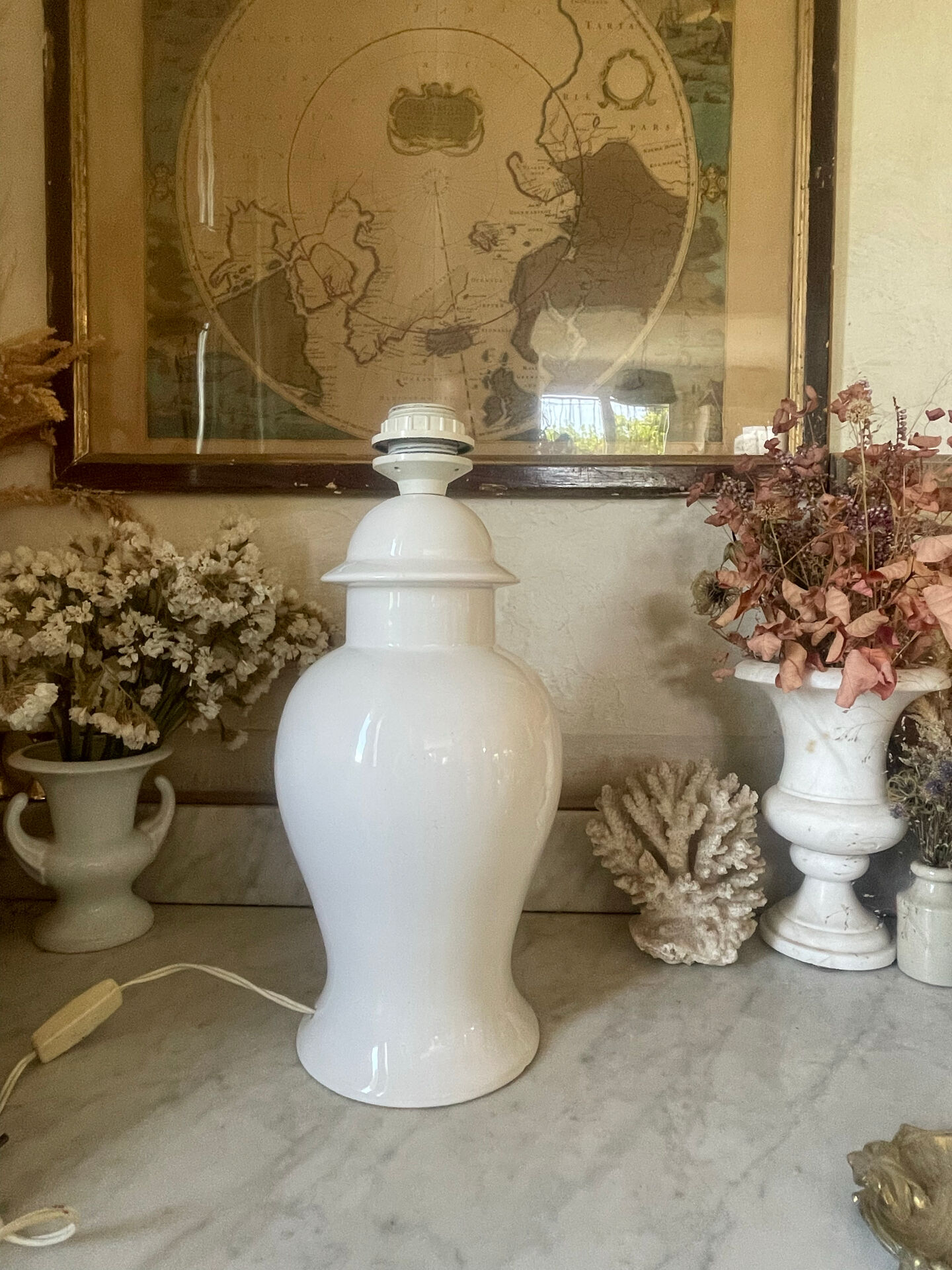 Vintage glazed ceramic lamp