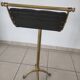 Brass padded leather stool
