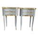 Louis XV style bedside table in marquetry