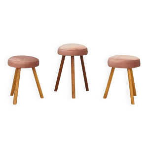 Ensemble de trois poufs - design danemark