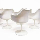 Ensemble de table à manger et six chaises Space-Age Tulip des années 1970 par Eero Saarinen pour Knoll