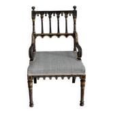 Petit fauteuil en Bois Noirci, époque Napoléon III – Milieu XIXe