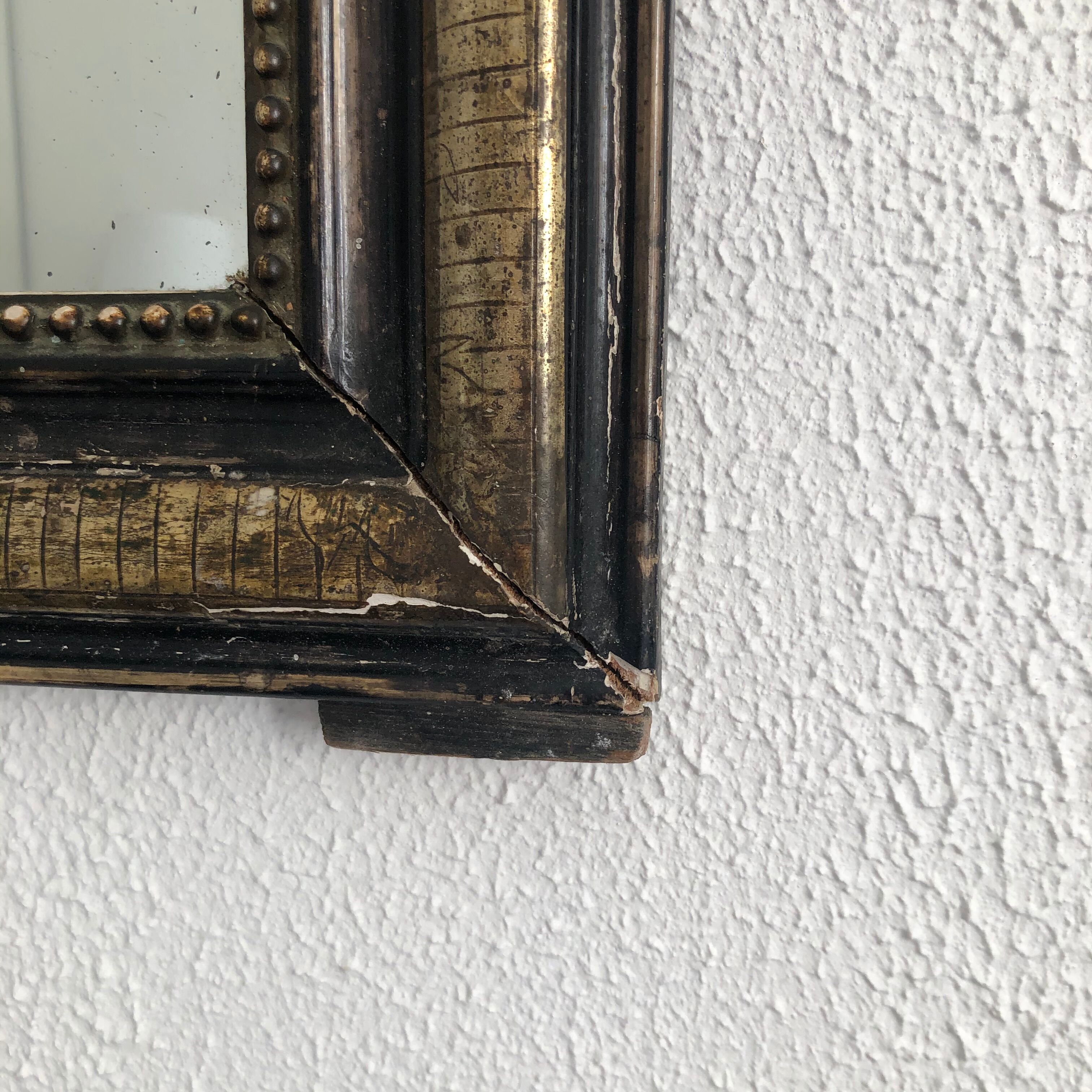 Ancien miroir de cheminée Louis Philippe 50x40cm
