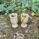 Paire de verres en onyx et leur coffret