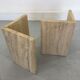 French Coffee Table in Travertine and Marble, 1960s