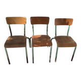 Chaises écolier style vintage