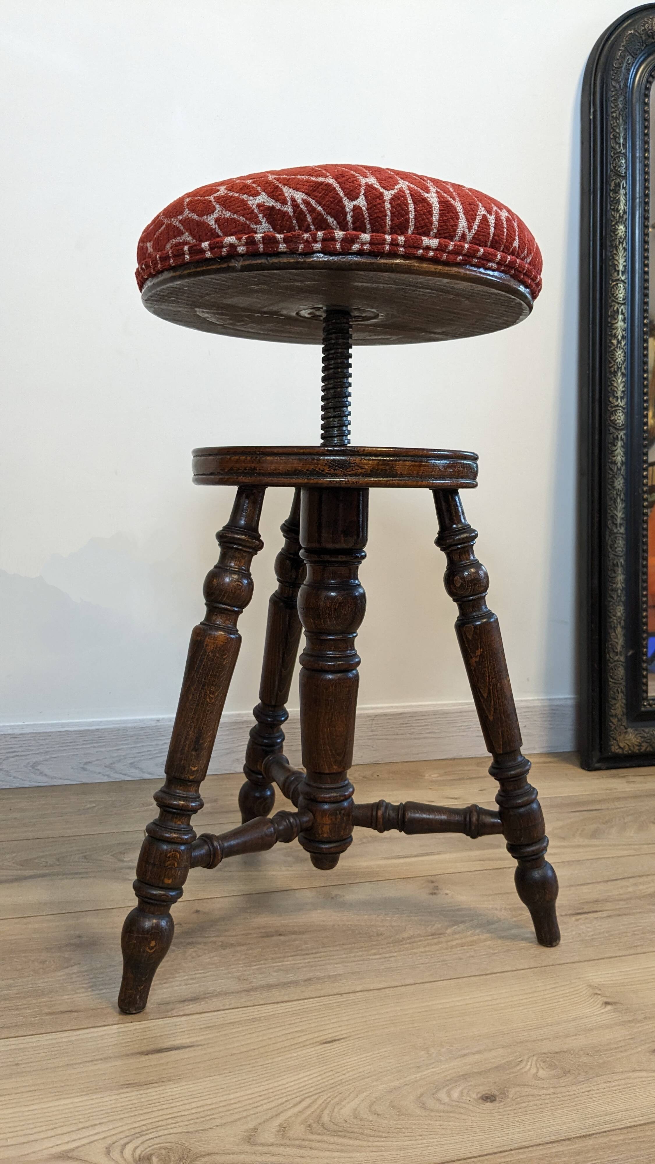 Tabouret de piano Napoléon III