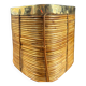 Rattan & Brass Wastepaper Basket | Italy 1970s