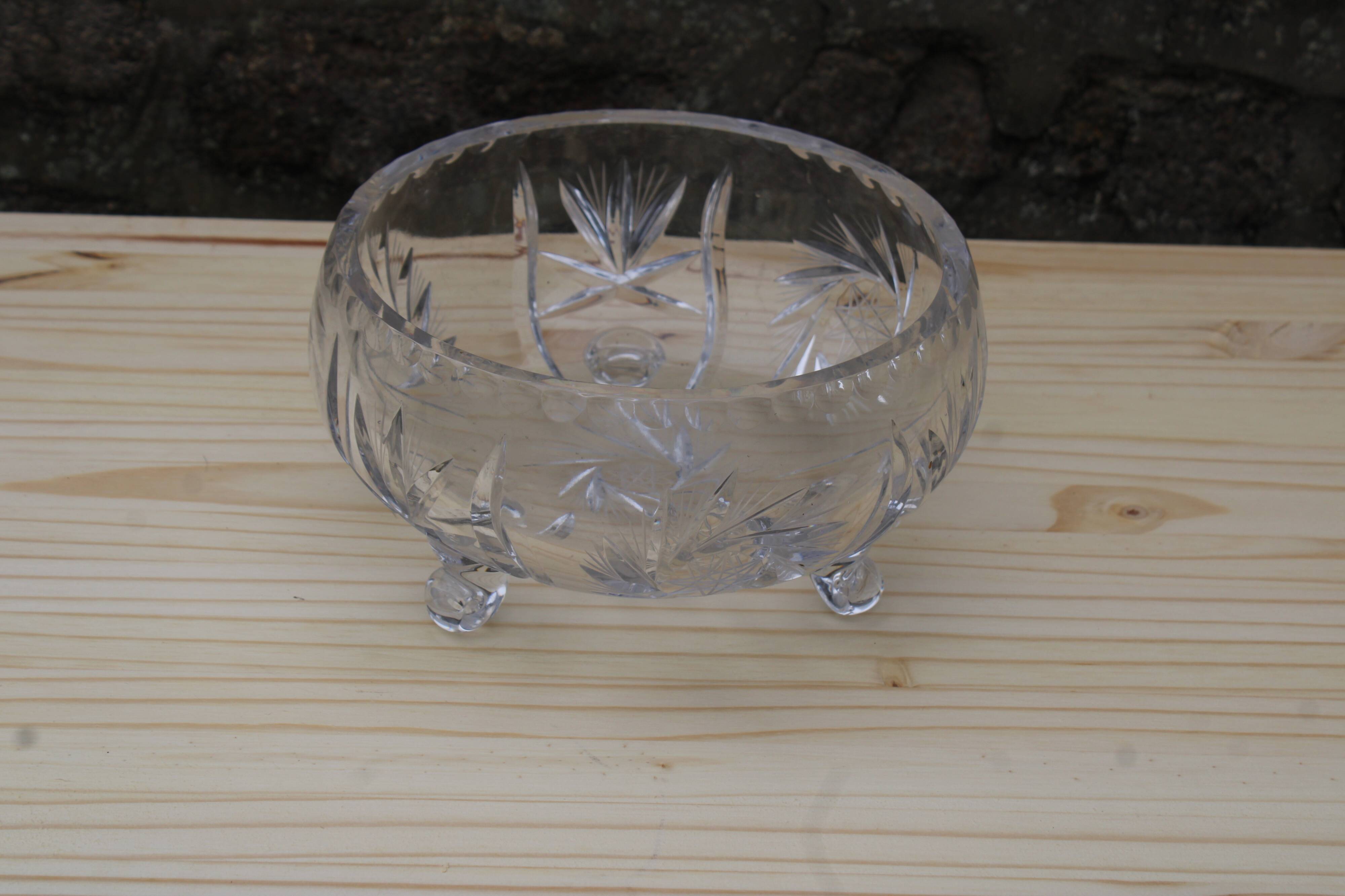 Crystal fruit bowl