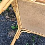 Vintage coffee table in bamboo and rattan