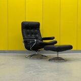 Ekornes Stressless recliner with Ottoman - 1970s Scandinavian Design