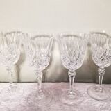 6 crystal wine glasses